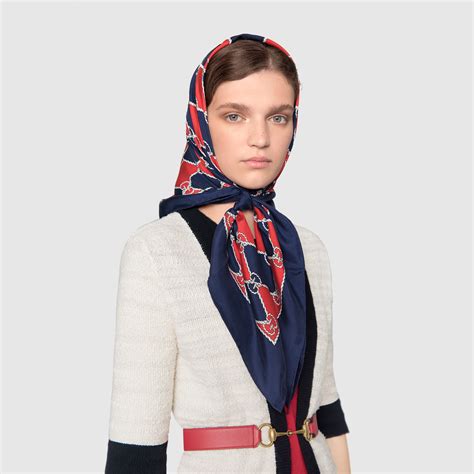 gucci print silk scarves for women